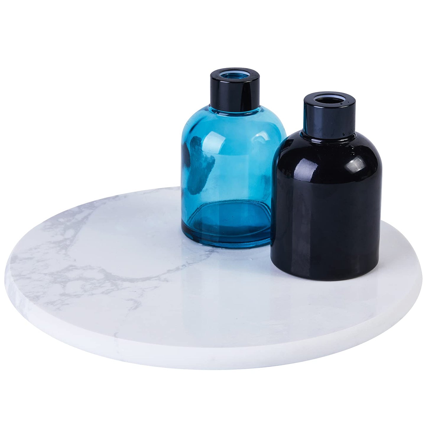 Round Marble Cheese Cutting Board Plates White 7.8IN