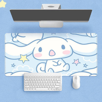 SMAIGE XXL Extended Gaming Mouse Pad/Mat- Large Cute Kawaii Anime Cartoon Design Mousepad for Girls and Women, Stitched Edges | 27.6"x11.8"x0.08" Dimensions (Cinnamon2)