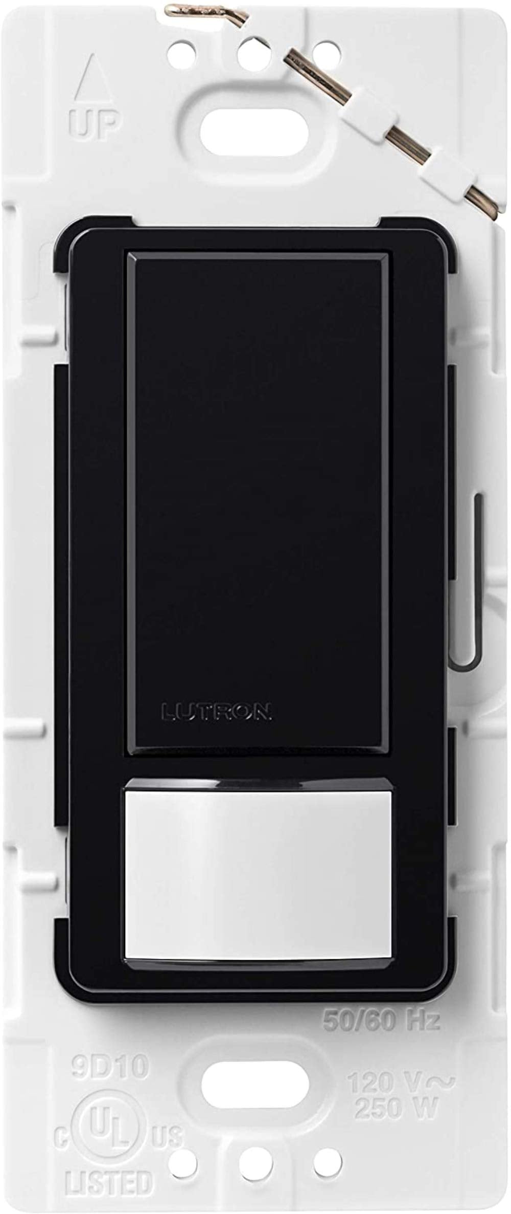Lutron Maestro Motion Sensor Light Switch Indoor for Bathroom, Garage, Laundry Room, Any Bulbs, Occupancy Vacancy Sensor, Single-Pole, MS-OPS2-WH, White
