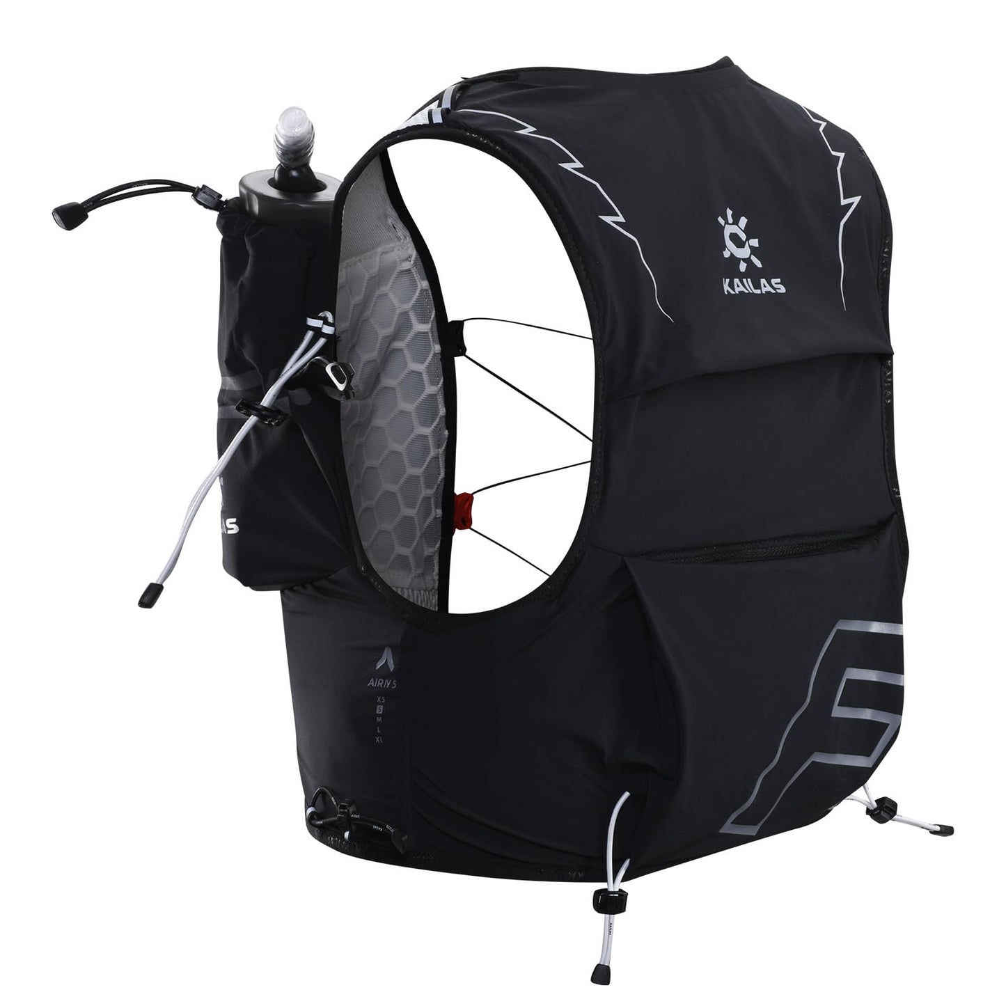 KAILAS FUGA AIR 5 Ⅳ Running Hydration Vest Hydration Pack Lightweight with Two TPU Water Bladders for Women Men Trail Cycling Hiking Black L