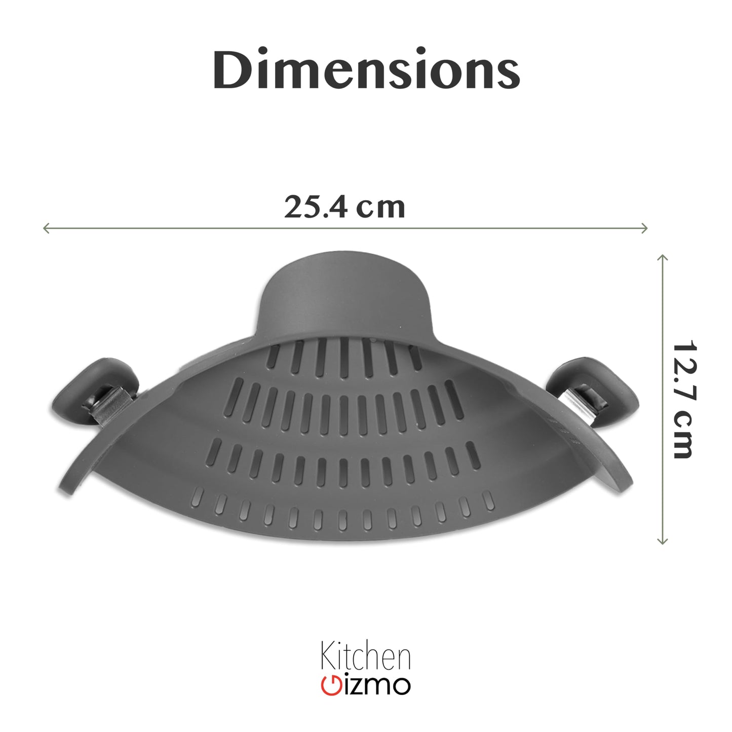 Kitchen Gizmo Snap N' Strain Clip On Strainer for Pots and Pans - Collapsible Silicone Pasta Strainer and Kitchen Gadget for Cooking - Easy to Use, Heat Resistant and Space Saving Colander - Green