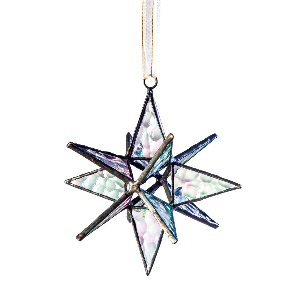 J Devlin Glass Moravian Star Christmas Ornament - Tree Window ORN 252