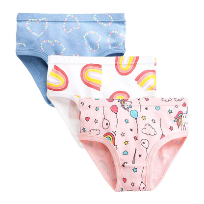 Girls' Knickers 9 Pack Comfortable Briefs Girls Cotton (3-4 Years) MULTICOLOR,Size:110