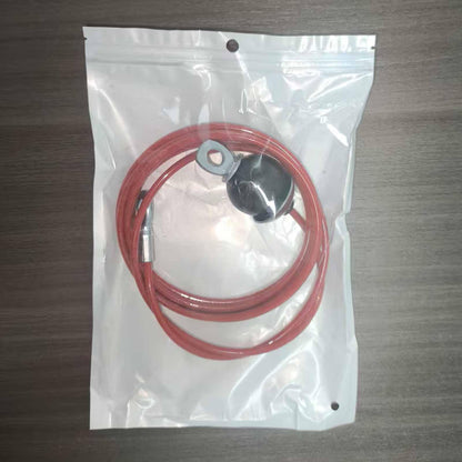 AIKESIWAY Replacement Cables for Home Gym, Fitness Pulley Cable, Weight Machine Replacement Cable -Thick 5mm(0.2inch) Heavy Duty Steel Wire Rope for Home Gym Cable (Type-B red, 39 inches)
