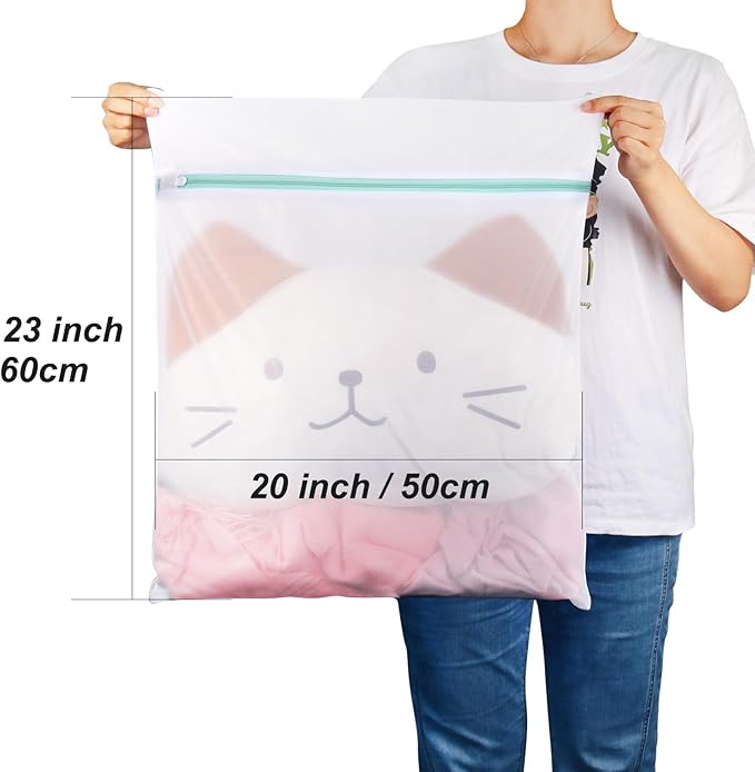 Tenn Well 3PCS Mesh Laundry Bags, 20 x 23 Inches Large Lingerie Bags