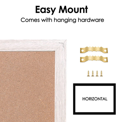 TORASO Whiteboard Calendar & Corkboard, Small Combination Dry Erase White Board & Bulletin Board, 13" x 17", White Wood Framed Calendar/Cork Combo Board(ZHYL-WH-3343)