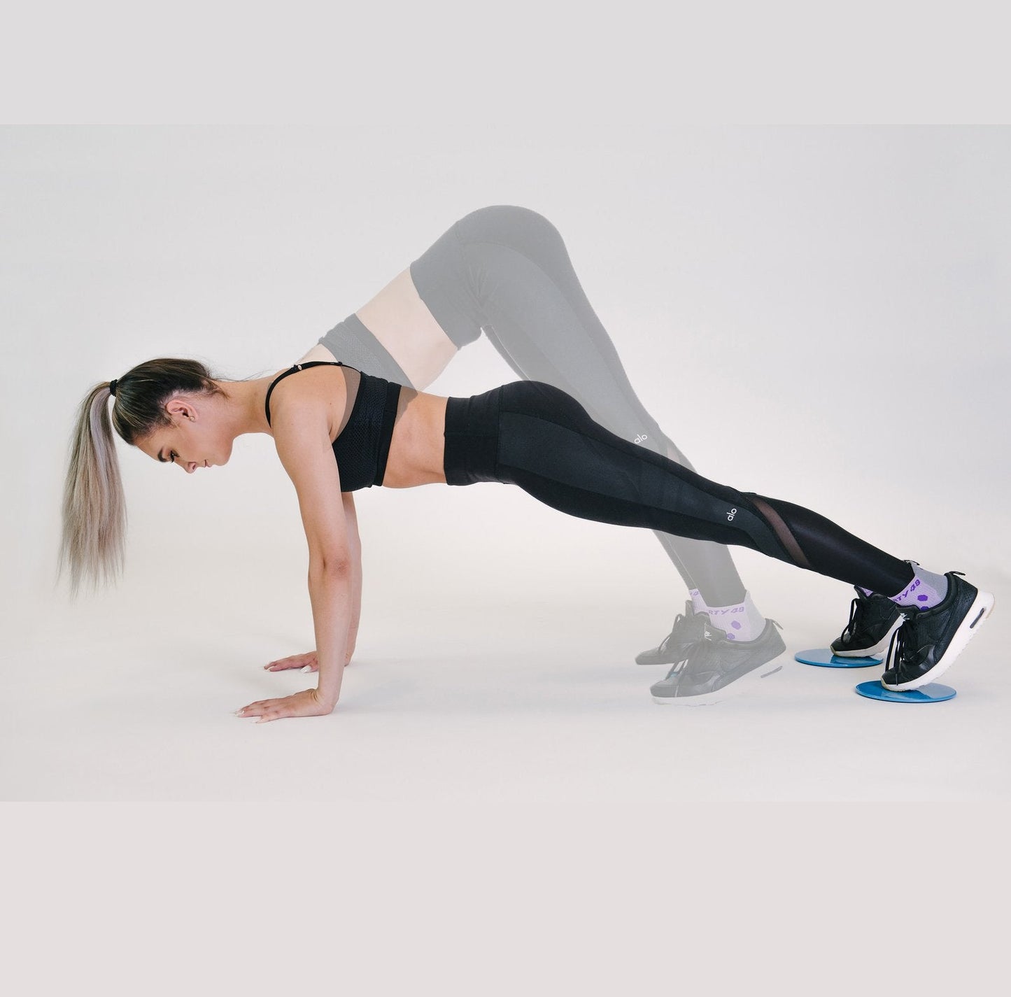 Thirty48 Gliding Discs Core Sliders and 5 Exercise Resistance Bands | Strength, Stability, and Training for Home, Gym, Travel | User Guide & Carry Bag