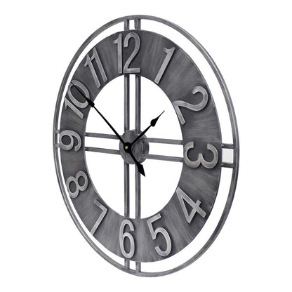 YIDIE 30 inch Large Wall Clock Decorative Solid Metal Retro Decor for Home Farmhouse Living Room