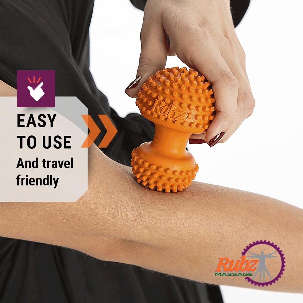 Due North Foot Rubz Hand & Back Massage Ball - Relieve Pain from Plantar Fasciitis, Tight Muscles & Sore Feet - Massage Tool