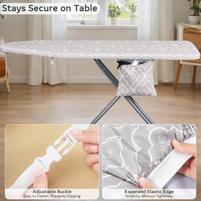 FIOBEE Ironing Board Cover and Pad Extra Thick Iron Board Pad