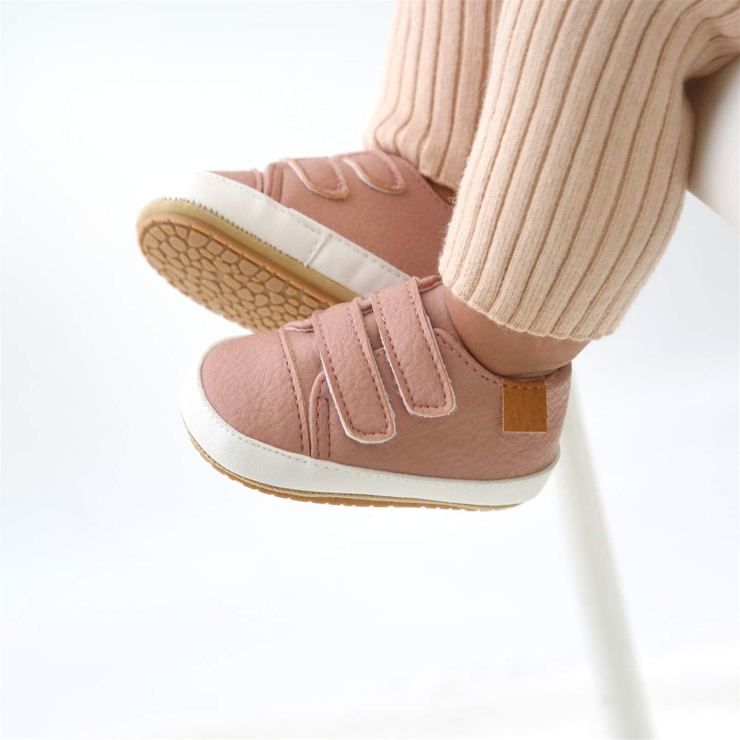 RVROVIC Baby Boys Girls Sneakers Anti-Slip Oxford Loafer Flats Infant Toddler PU Leather Soft Sole Baby Shoes(12-18 Months,Toddler,3-Pink)
