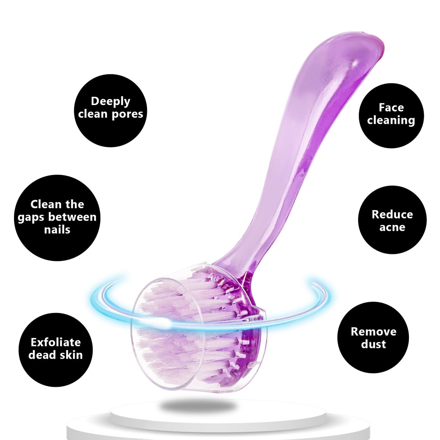 3 Pcs Facial Cleansing Brush, Useekoo Manual Face Brushes for Cleansing and Exfoliating, Face Scrubber to Massage, Deep Pore Exfoliation, Makeup Remove and Skin Care with Soft Bristles