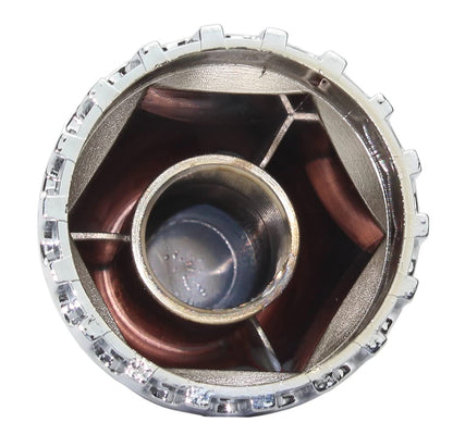 JIUXI ABS Chrome Plastic 33mm Thread-on Standard Lug Nut Covers for Semi Trucks (Pack of 20)