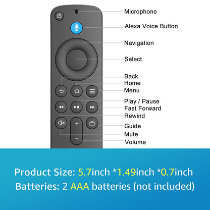 Replacement Voice Remote Control for Fire Stick/Amazon Fire Smart TVs(1st / 2nd / 3rd Gen)
