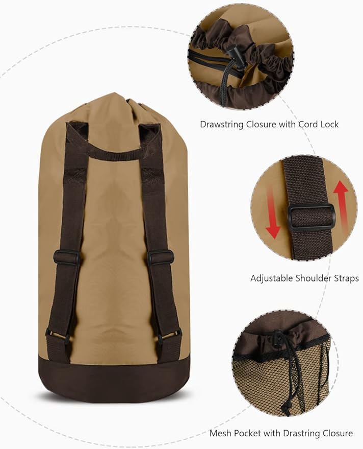 Dalykate Backpack Laundry Bag, Laundry Backpack