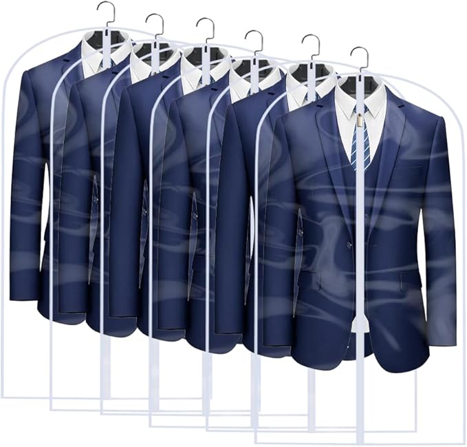 Clear Garment Bags for Hanging Clothes Travel Suit Bags for Closet Storage