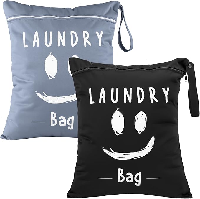 Shappy 2 Pcs Large Travel Laundry Bag Washable Waterproof Wet Dry Large Dirty