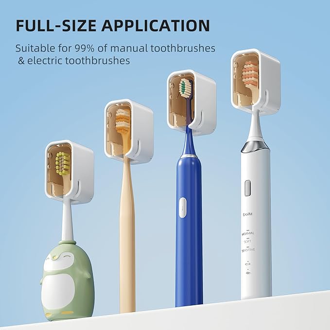 Travel Toothbrush Head Cover 4PCS, Electric Toothbrush Covers Caps, Ventilated