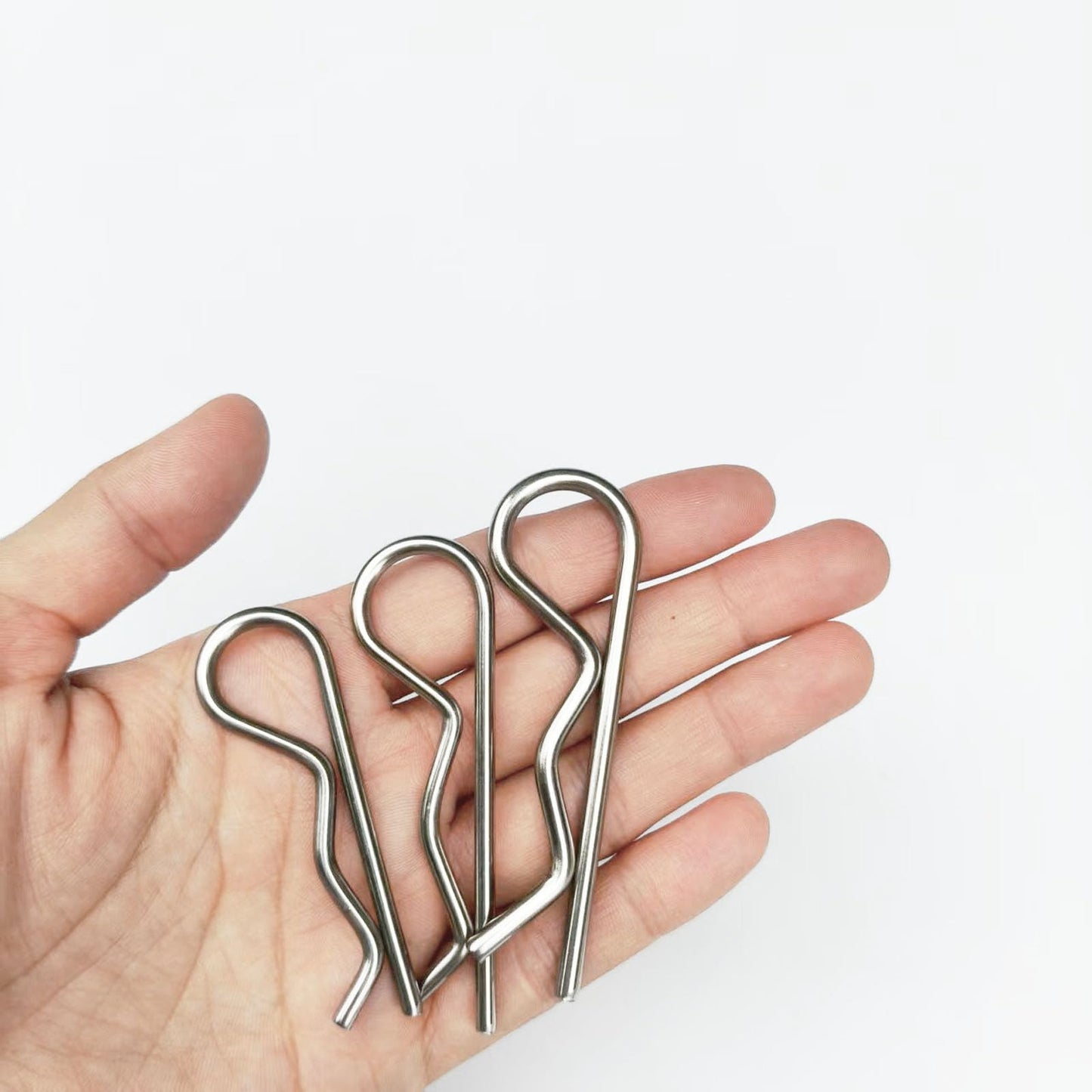 10Pcs Heavy Duty Hitch Pins Clip R Clips Cotter Pins Spring Retaining Wire Hair Pins， Strong Spring Tension Large for Trailer Tractors Mower Carts Truck Pin Clip Zinc Plated M3.5x75mm