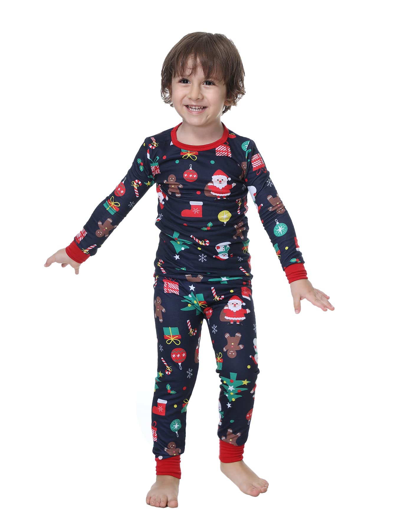 MyFav Family Matching Christmas Pajamas Set Xmas Gift PJS Set Holiday Sleepwear, Women-XS