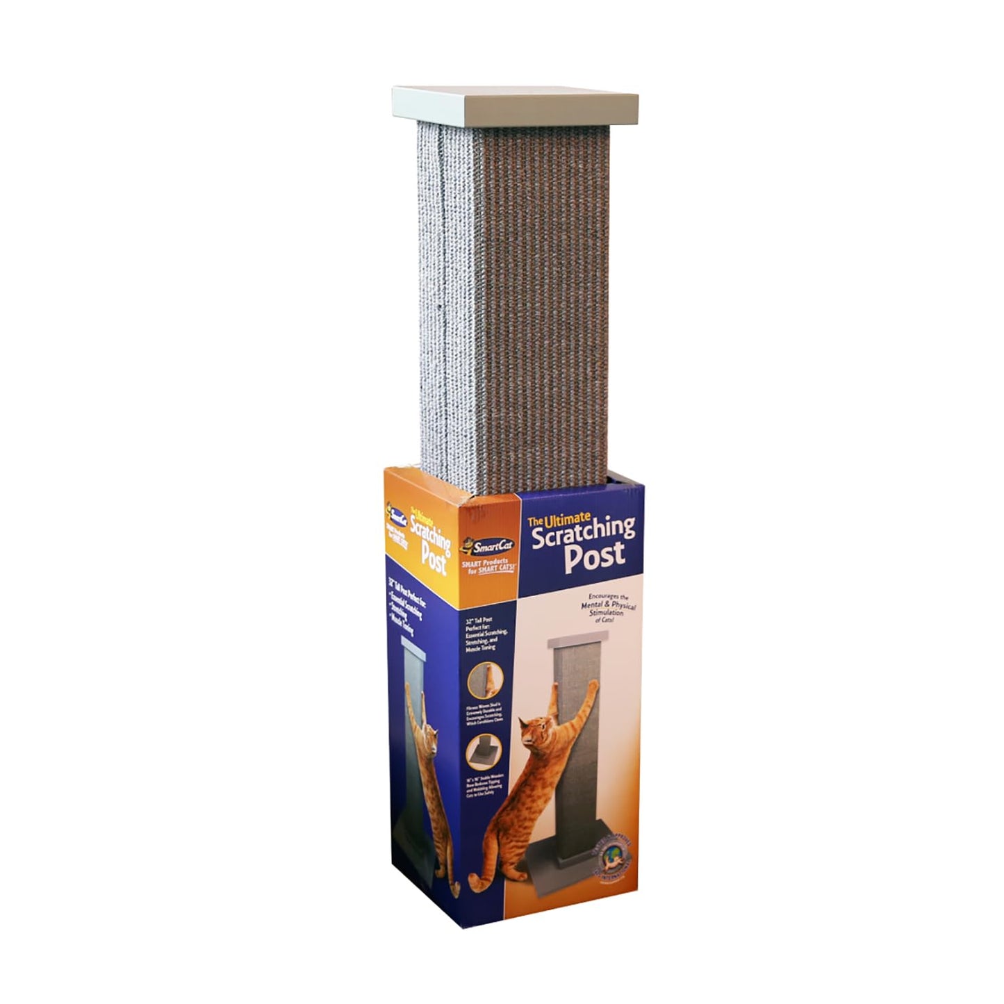 SmartCat Ultimate Scratching Post- Gray, Large (32-Inch)