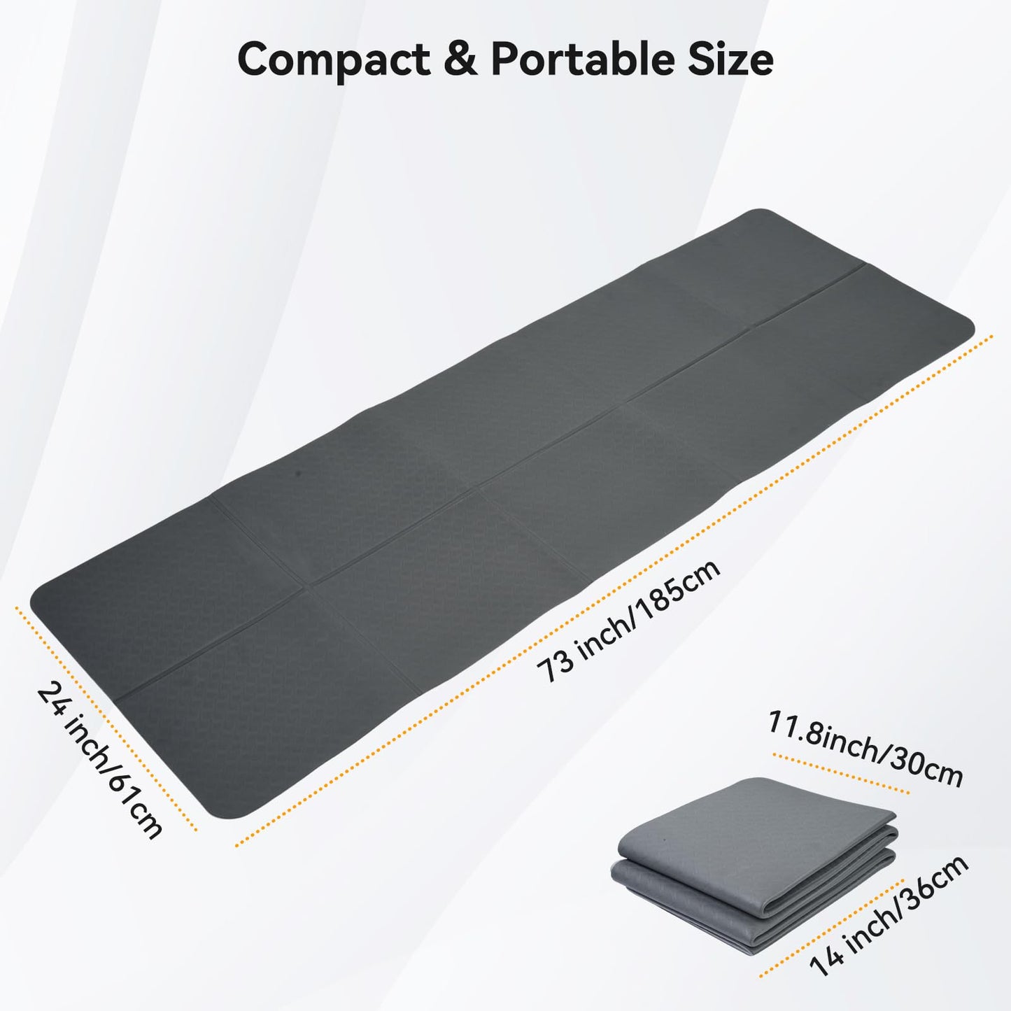 FIRINER Walking Pad Mat for Carpet 73''×24'' Foldable Treadmill Pad Floor Protector Non-Slip Noise Shock Absorption Exercise Equipment Mats for Hardwood Floor/Spinning Bike/Elliptical Machine