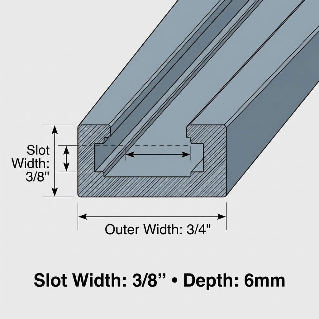 QWORK 12" T-Track, 4 Pack Aluminum Double Track with Mounting Holes for Woodworking
