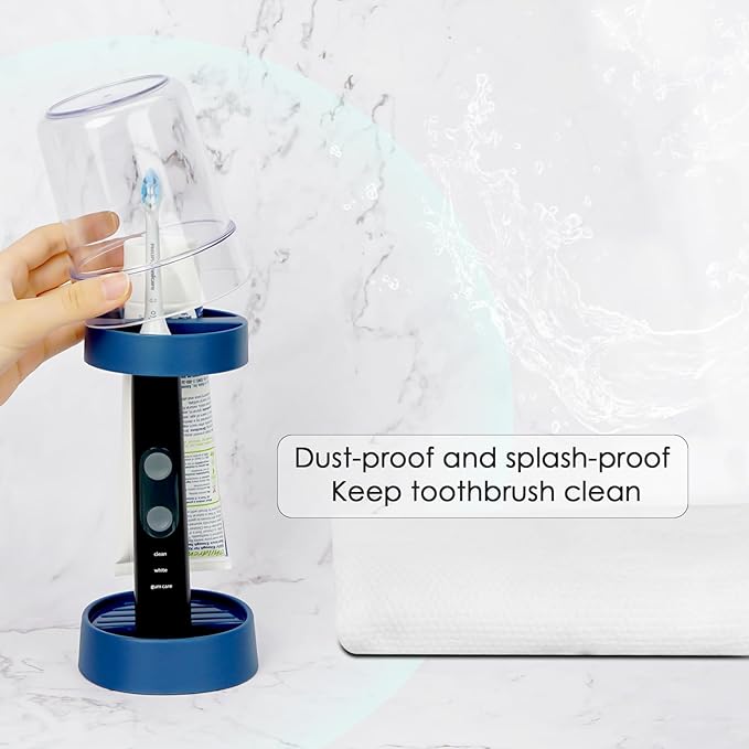 Toothbrush Holder for Bathroom, Height Adjustable Toothbrush Holder Stand