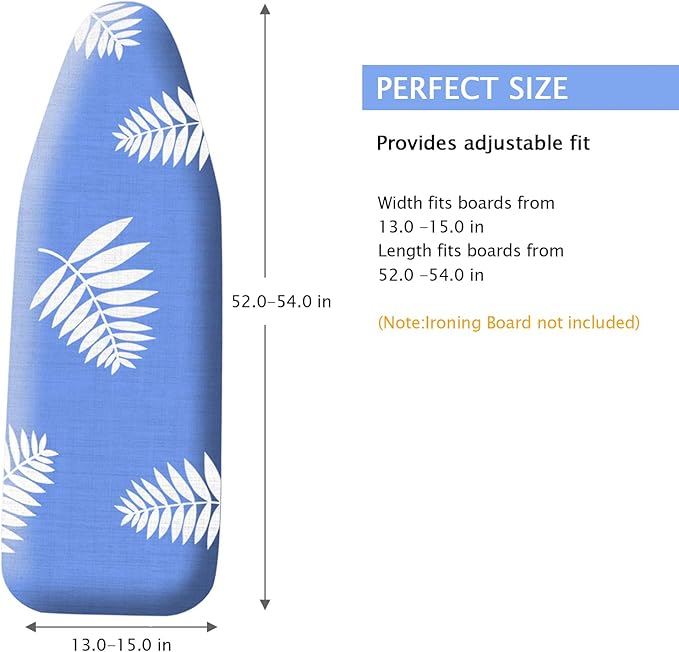 SheeChung Ironing Board Cover and Pad 15x54, Thick Ironing Board Cover