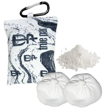 Refillable Disc Golf Chalk Bag 2 Extra Chalk Balls Included (Marbled)