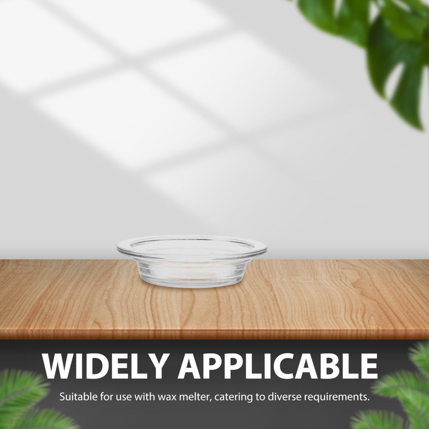 TOPPERFUN 2Pcs Replacement Wax Warmer Dish, 4.5in Glass Transparent Aromatherapy Essential Oil Diffuser Dishes for Home, Office, or Meditation