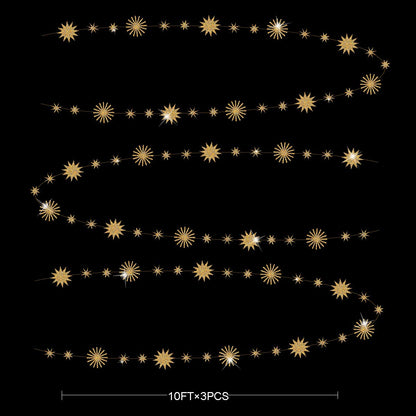 pinkblume Gold Star Party Decorations Kit Sparking Twinkle Star Garland Glitter Paper Streamer Banner for Birthday Wedding Bridal Baby Shower Nursery Kids Room Holiday Showcase Decorations Supplies
