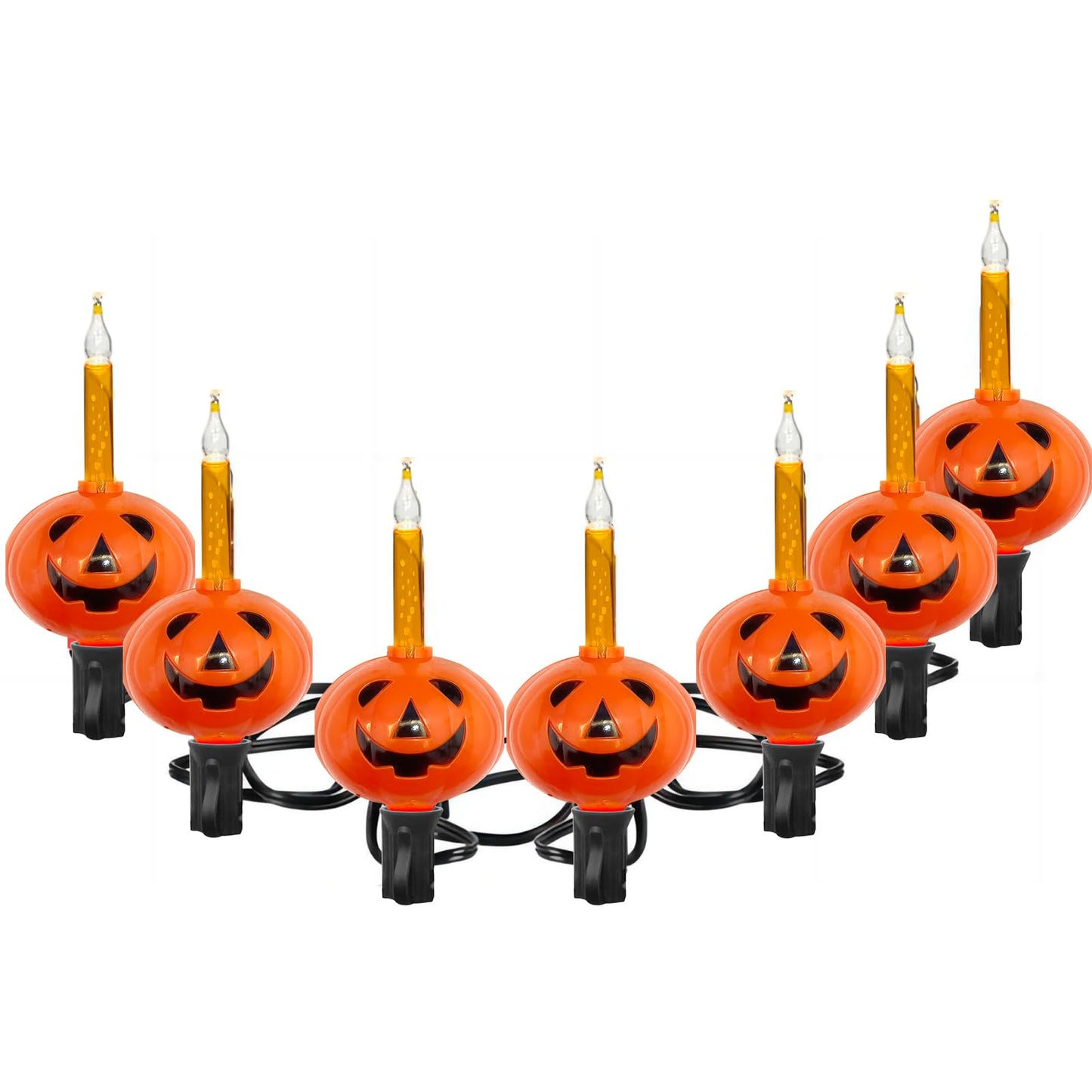 GOOTHY Halloween Pumpkin Bubble Lights, 11Ft Outdoor Halloween Decorations String Light with 8 Jack O' Lantern Pumpkin Bubble Lights for Outdoor Christmas Tree Party