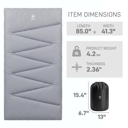 EVER ADVANCED Extra Wide Camping Cot with Sleeping Mat
