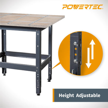 POWERTEC Tool Stand, 400lb Capacity Heavy Duty Router Table Stand with Adjustable leveling feet for Miter Saw, Drill Press, Belt Sander, Bench Grinder, Band Saw, Scroll saw, Planer (UT1006)