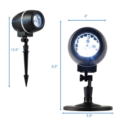 Tangkula Christmas Snowflake LED Projector Lights, Rotating Snowfall Projection with Remote Control, Outdoor Landscape Decorative Lighting for Christmas, Holiday, Party, Wedding, Garden, Patio