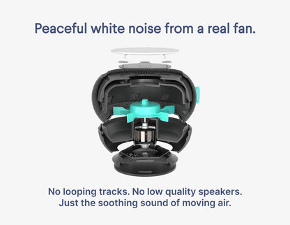 SNOOZ Smart White Noise Sound Machine - Real Fan Inside for Non-Looping White Noise, Sleep Aid for Adults, Travel, Sleeping, Bedroom, Portable, Baby Registry Essential - Cloud