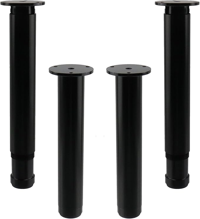 4 PCS Metal Adjustable Furniture Sofa Legs, Heavy Duty Bed Frame Center Support