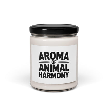Aroma of Animal Harmony Scented Soy Candle, 9oz Natural Vegan Wax, Cotton Wick, Perfect for Home Decor Gifts