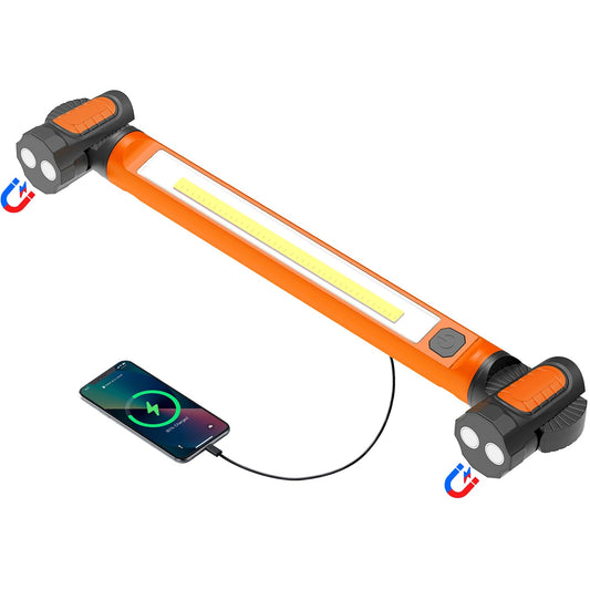 wokelux Work Light, 3000LM LED Work Light, 5200mAh Rechargeable Magnetic Work Light, Underhood Cordless Work Lights with Hooks for Mechanics Inspection Workshop Emergency