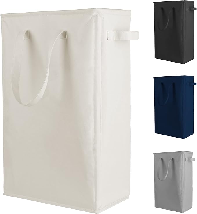 Odonata Slim Laundry Hamper Handles Collapsible Laundry Basket Thin Dirty