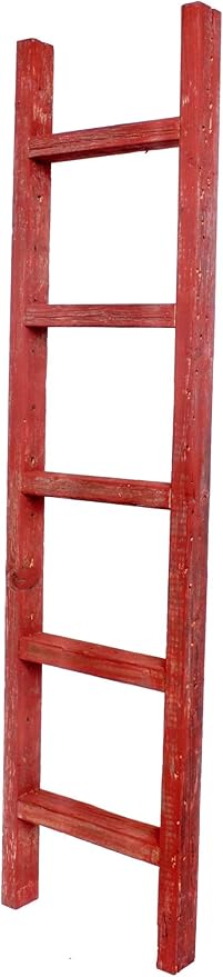 BARNWOODUSA Rustic Decorative Ladder
