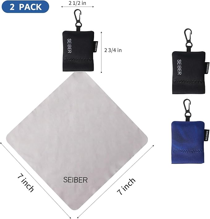 SEIBER Eyeglass Cleaning Microfiber Cloth, 7 x 7 inch Glasses Cloth