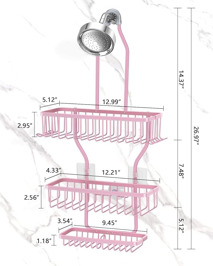 Pink Shower Caddy for Bathroom