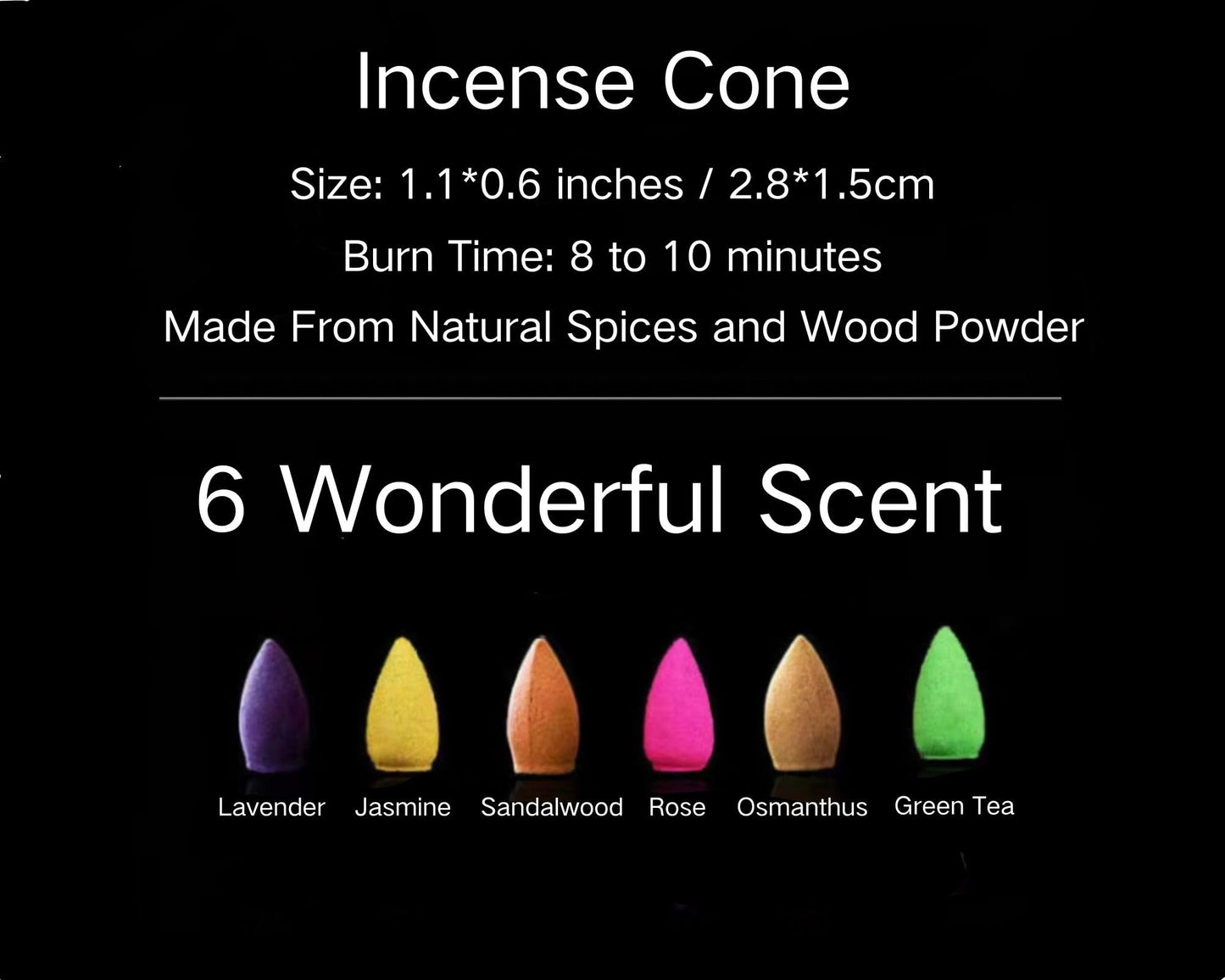 Handmade Incense Burner with 120 Cones, Waterfall Backflow Incense Holder, Fountain Decoration, Aromatherapy Ornament, Apartment Decor, Home Decor, Room Decor