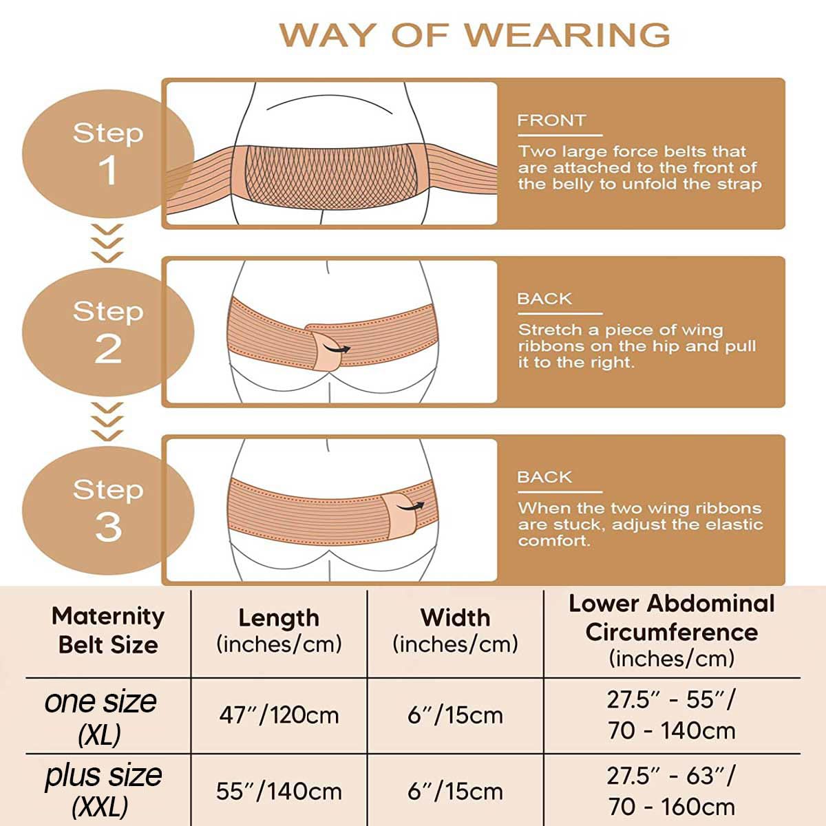 AIWITHPM Maternity Belt Pregnancy Support Belt Belly Band Relieve Lower Back, Pelvic, and Hip Pressure (Breathable/Adjustable)