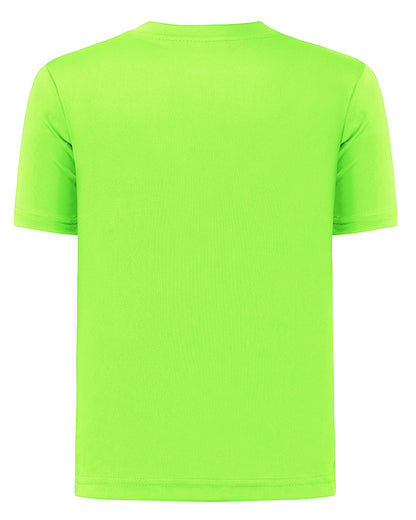 QBK 2T to Youth Neon Shirt Kids UPF 50+ Dry Fit Athletic Short Sleeve Rash Guard T Shirts for Boys Girls Sports Undershirt (Green S)
