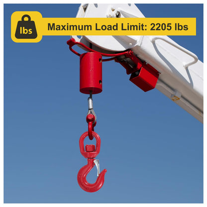 PATIKIL Swivel Lifting Hook, 1 Ton Swivel Hook Eye Sling Hook Alloy Steel Self-Locking Grab Hook with Safety Latch for Hoisting Lifting, 2205 lbs Load