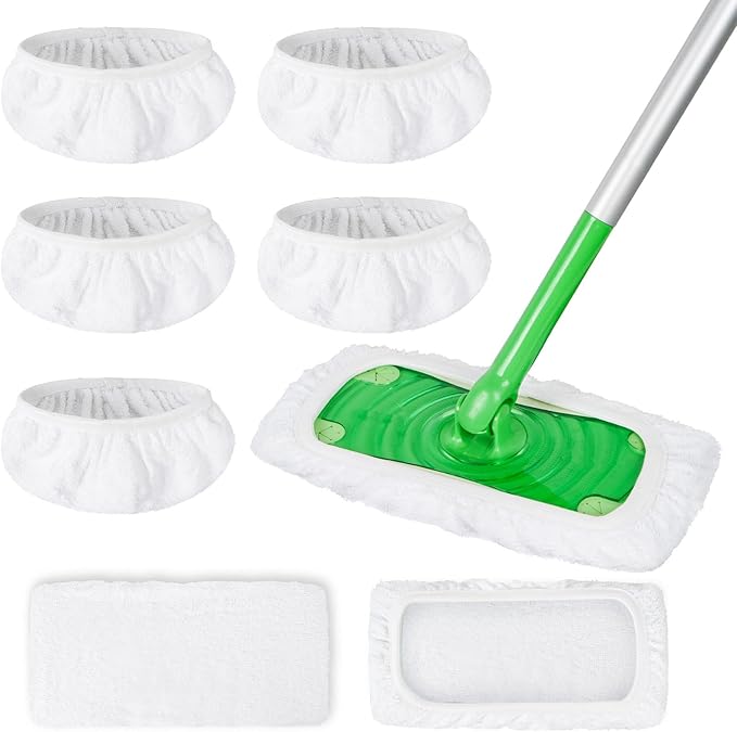 5 Pack Reusable 100% Cotton Mop Pads Compatible