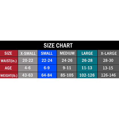 Youper Boys Slider Padded Shorts with Hat Pocket for Baseball, Football, Lacrosse, black / red, M